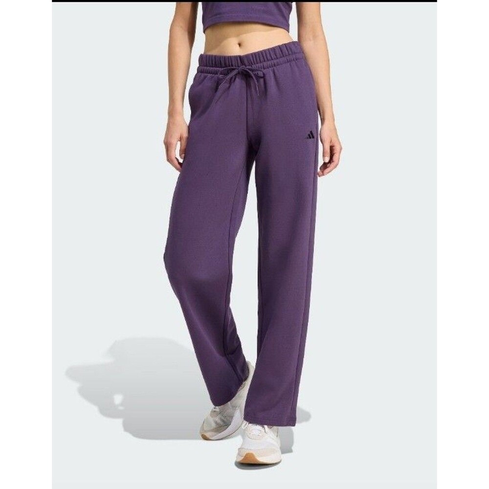 NEW! Women's Adidas Essentials Small Logo Feel Cozy Open-Hem Pants, XL